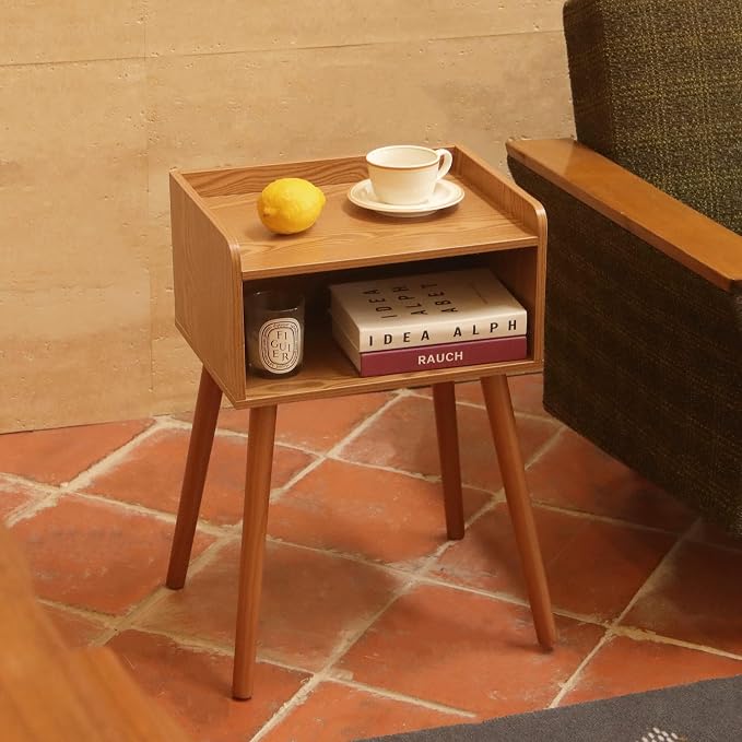 MaxSmeo Nightstands Set of 2, Mid Century Modern Side Table Bedroom - Image 6
