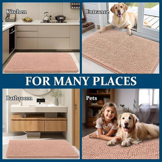 OLANLY Dog Door Mat for Muddy Paws 47x20, Absorbs Moisture and Dirt, Absorbent - Image 8