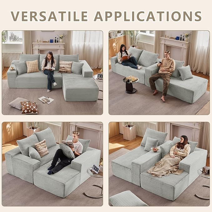 107.5" Cloud Sectional Couch - Image 6