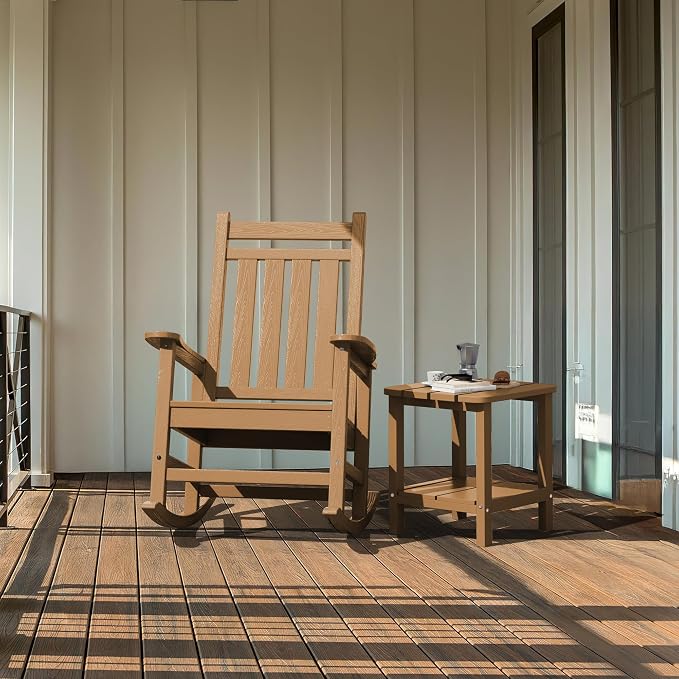 SERWALL Double Adirondack Side Table Rectangular End Table Set of 4 - Image 10