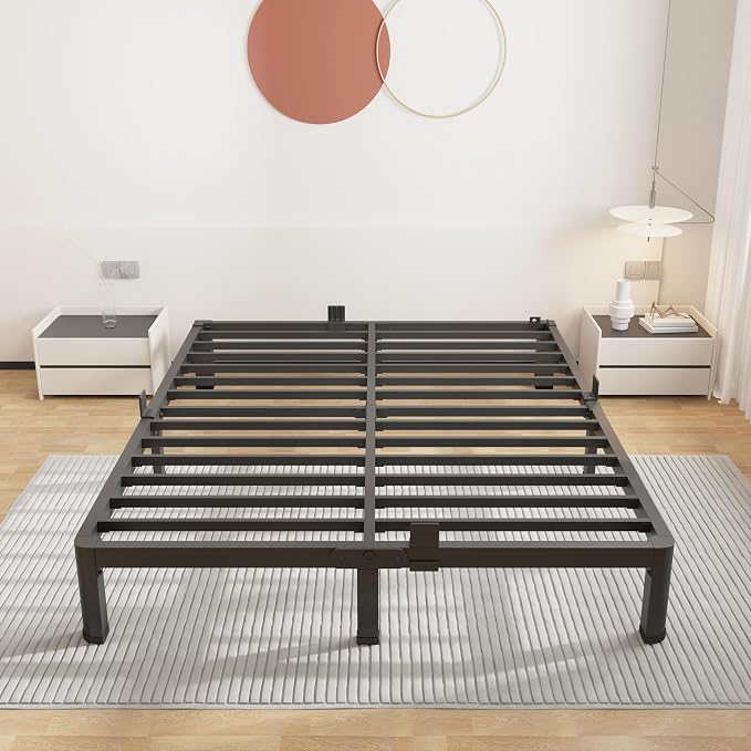 ROIL 7 inch King Size Bed Frame Metal Platform No Box Spring Needed - Image 8
