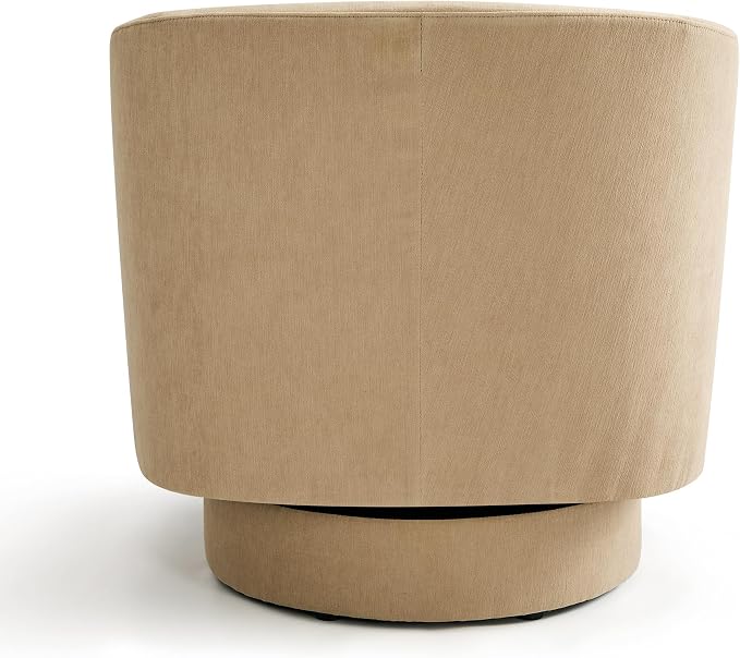 Swivel Barrel Accent Chairs Set of 2, Round Chenille Fabric Living Room Arm - Image 8