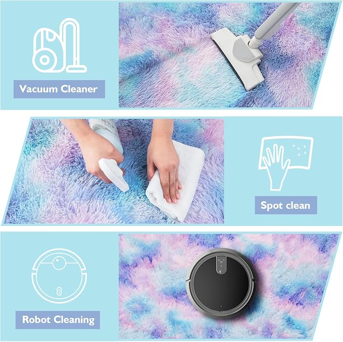Shag Area Rug for Bedroom 5x8, Fluffy Area Rugs for Living Room, Soft Fuzzy Rug - Image 4