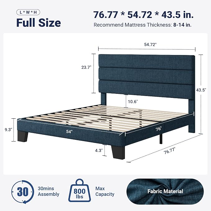Allewie Full Size Platform Bed Frame - Image 2