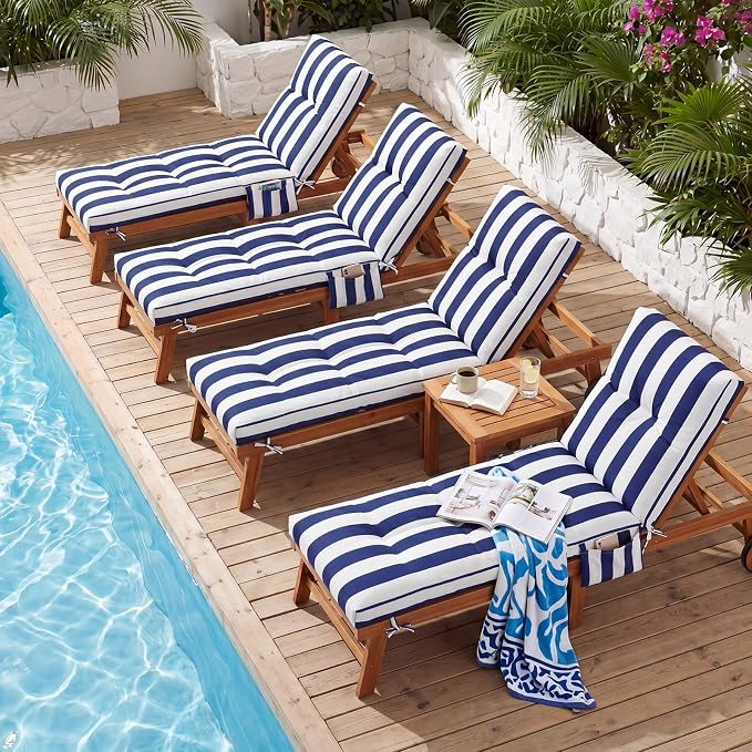 Kigley Outdoor Chaise Lounge Cushions - Image 7