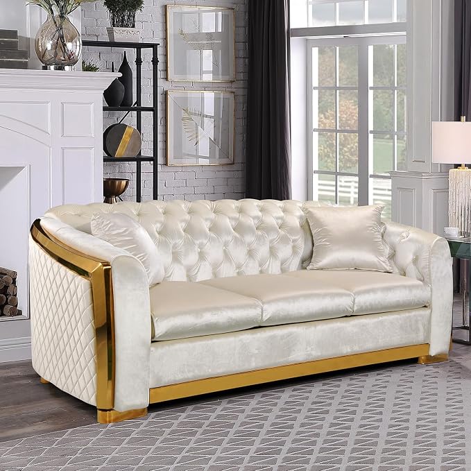 WinJoy 82.3 Inch Velvet Sofa Set by WINJOYSOFA