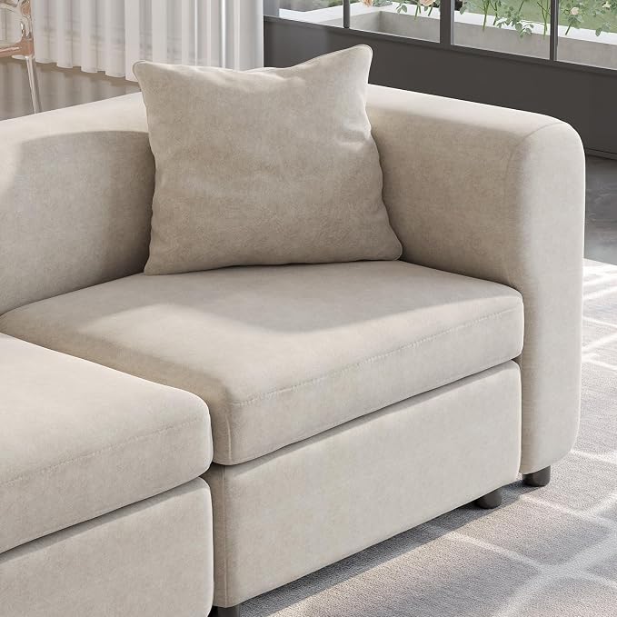 Guyii Velvet Sectional Sofa, 173.23" L Oversized 5-Seat Convertible Couch - Image 5