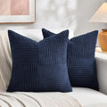 Fancy Homi 2 Packs Navy Blue Samll Decorative Throw Pillow Covers 14x14 Inch by Fancy+Homi