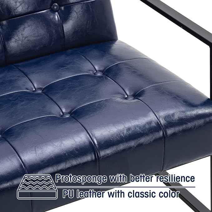 Glitzhome Mid Century Modern Accent Chair, Modern Living Room Chairs - Image 6
