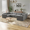 Novilla 134" Modular Sectional Sofa, No Assembly Cloud Sectional Couch by Novilla
