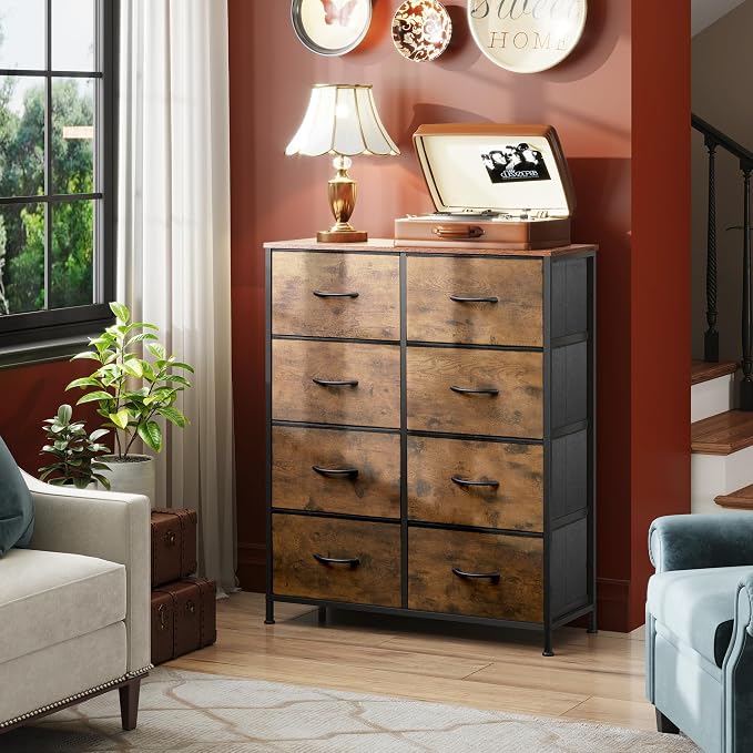 WLIVE Fabric Dresser for Bedroom, Tall Dresser - Image 2