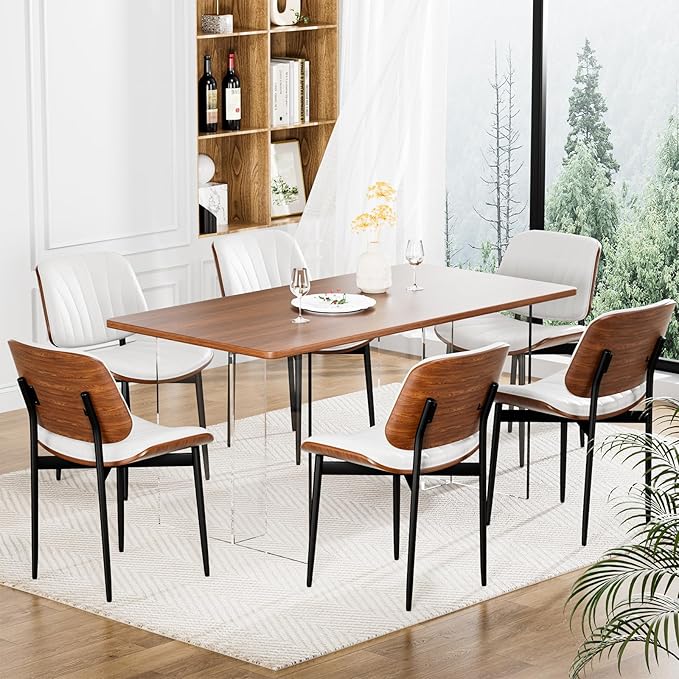 YaFiti Dining Chairs Set of 8, Dining Room and Kitchen Chairs, Mid Century - Image 3