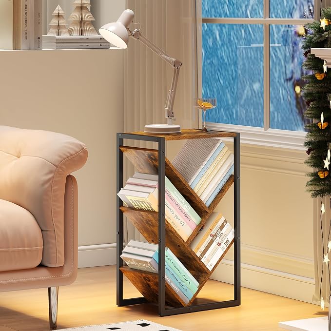 Small Bookcase - 5 Tier Tree Bookshelf - Image 7