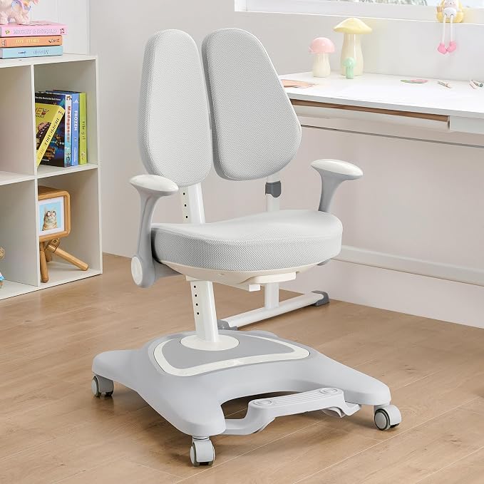 ERIYA Kids Desk Chair, Ergonomic Chair: Height-Adjustable, Double Back Support - Image 3