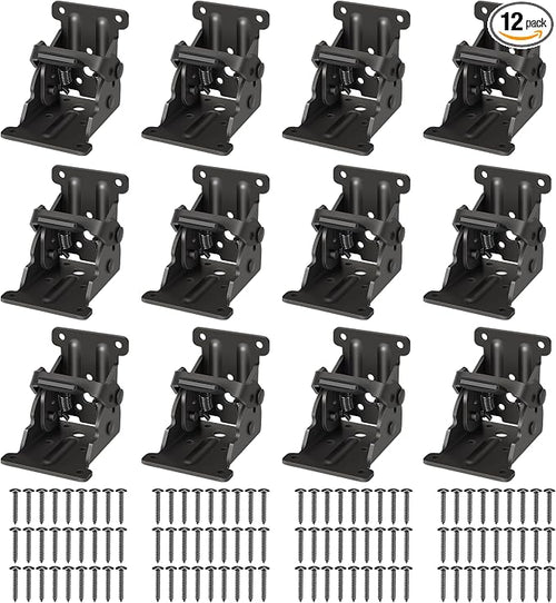 12 Pack Folding Brackets, Self-Lock Hinge by Spiglamm