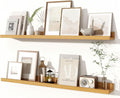 Fun Memories Picture Ledge Shelves Set of 2, 36 Inch Rustic Wall Mounted by FunMemories