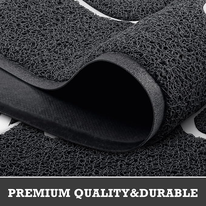 CozyBounty Black Door Mat Welcome Mats Outdoor Indoor Non-Slip Doormat - Image 4