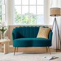 HULALA HOME Velvet Loveseat Sofa by HULALAHOME