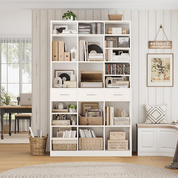 HOSTACK 75" Tall Book Shelf and Bookcase, Modern 9 Tier Bookcase - Image 6