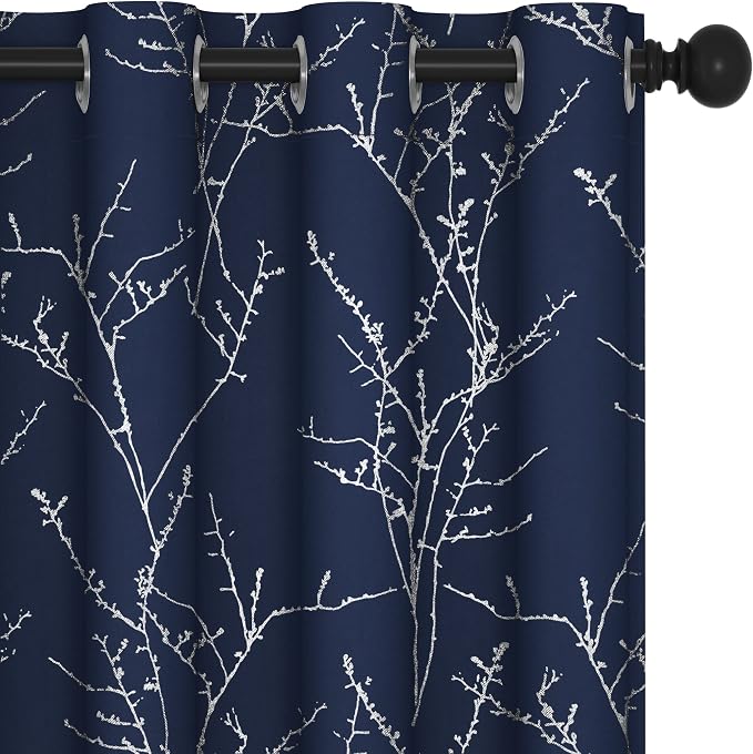Deconovo Navy Blue Blackout Curtains, Living Room Curtain, Thermal Insulated by Deconovo