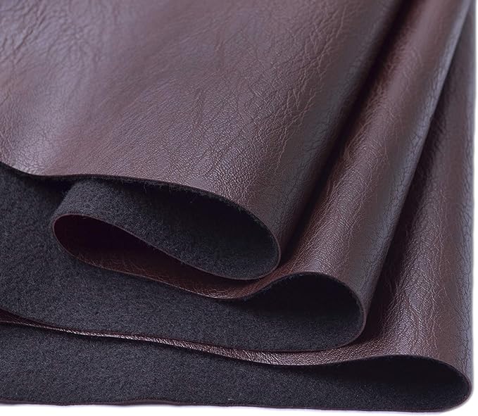 Wento Thick Half Yard Faux Leather Fabric Soft Skin Grain PU Leather by Wento