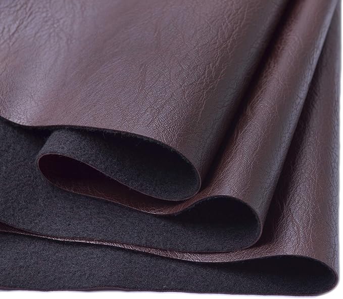 Wento Thick 3 Yard Faux Leather Fabric Soft Skin Grain PU Leather by Wento
