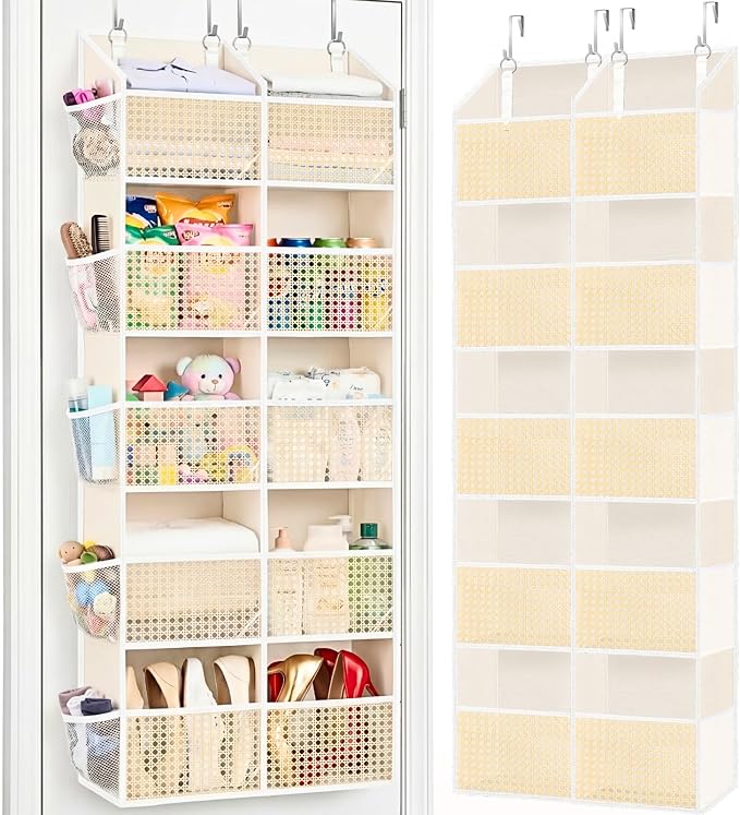 Over The Door Organizer 5 Tiers, Extra Large Behind Door Storage of 10 by Ofiray-home