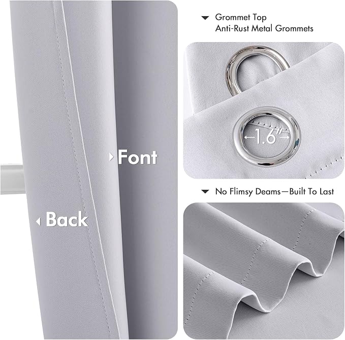 MIULEE Blackout Curtains for Bedroom Living Room 84 Inches Long 2 Panels - Image 4
