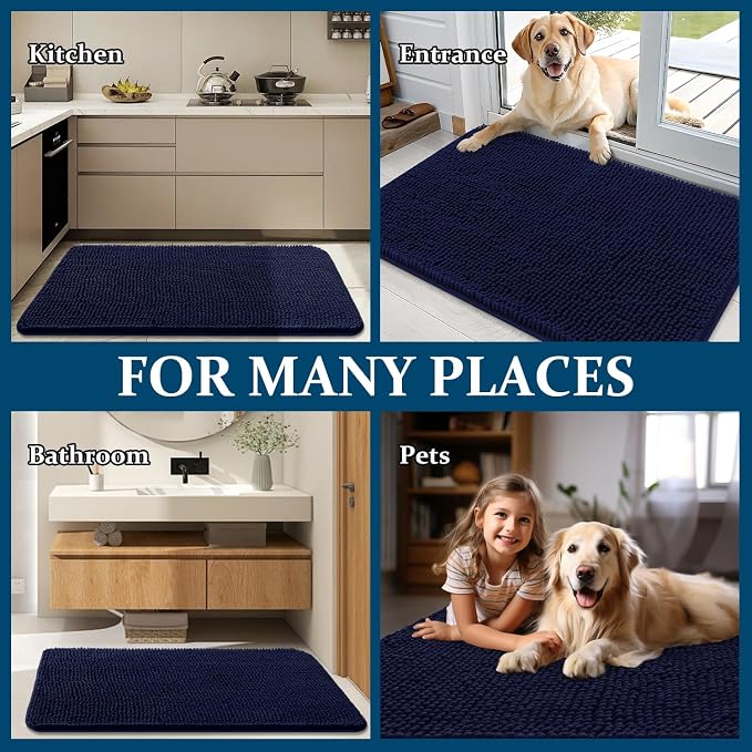 OLANLY Dog Door Mat for Muddy Paws 48x30, Absorbs Moisture and Dirt, Absorbent - Image 8