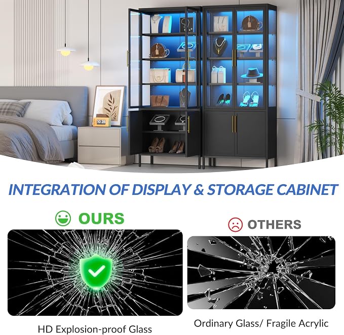 6-Tier Glass Display Cabinet - Image 3