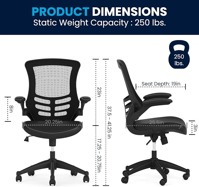 Flash Furniture Kelista Mid-Back Swivel Office Chair - Image 3