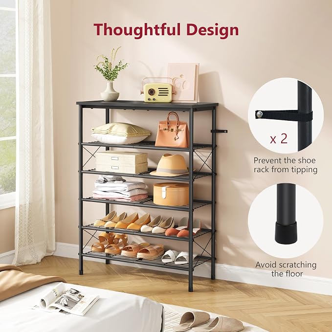 Tajsoon 6 Tier Shoe Rack Organizer - Image 6