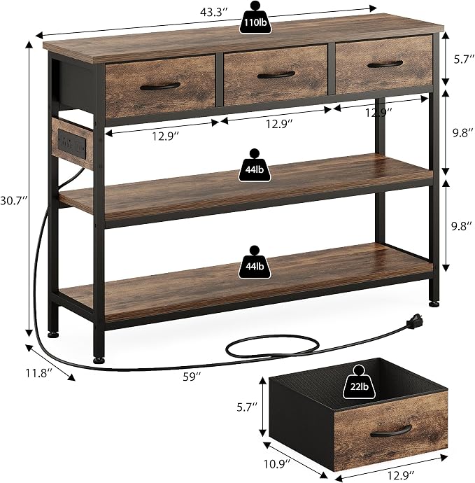 Lulive 2 Pack Entryway Tables - Image 2