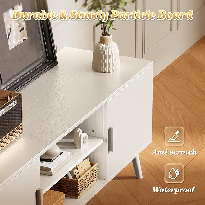 SUPERJARE TV Stand for 55 Inch TV, Entertainment Center - Image 7