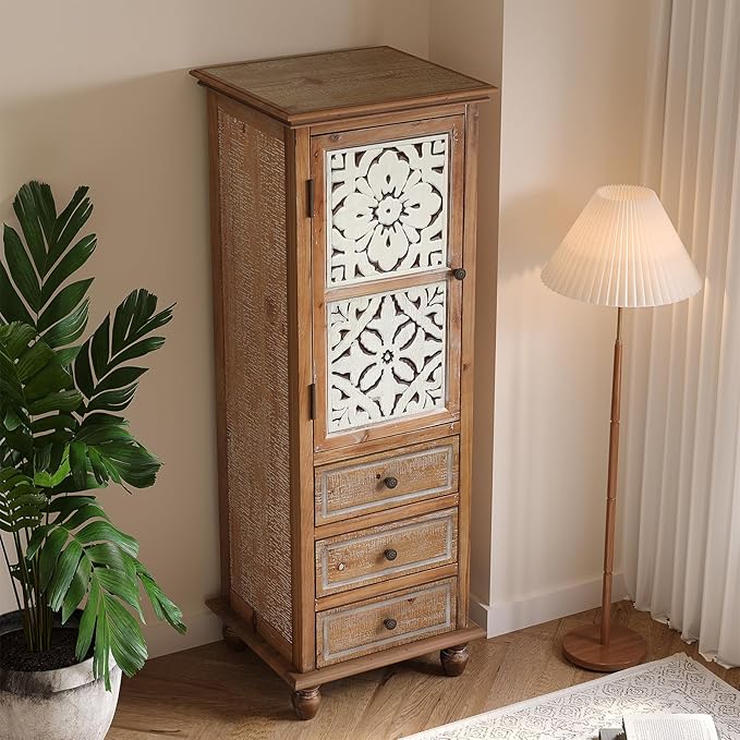 LKTART Solid Wood Accent Storage Cabinet - Image 7