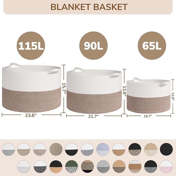 INDRESSME 115L Extra Large Storage Baskets - Image 7