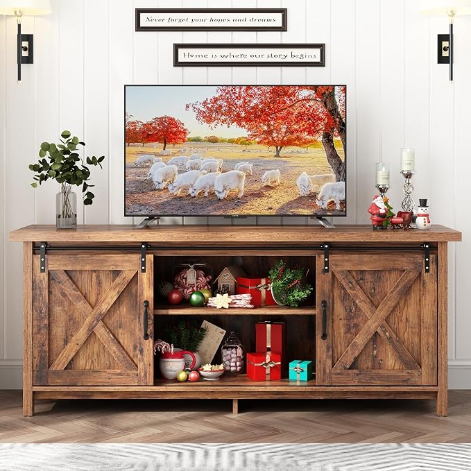 Farmhouse TV Stand for 55-65in TV - Image 9