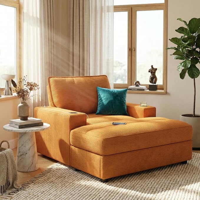 Merax 42.8" Oversized Chaise Lounge Chair - Image 4