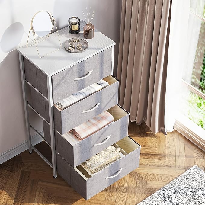 ODK Dresser for Bedroom with 4 Storage Drawers, Small Dresser Chest of Fabric - Image 2