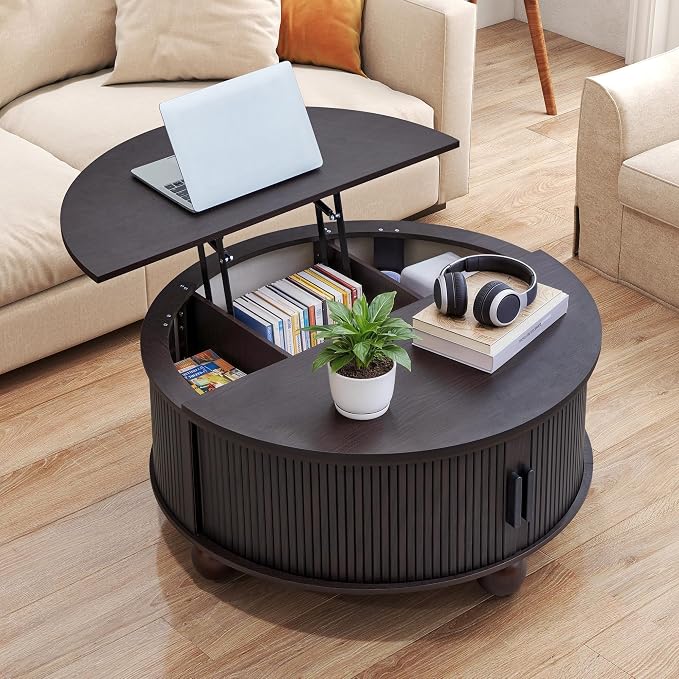 Round Lift Top Coffee Table by RUSTYER