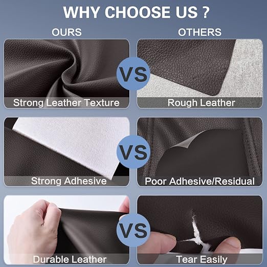 Self Adhesive Leather Repair Patch Kit, 17 in x 79 in Large Vinyl Leather - Image 5