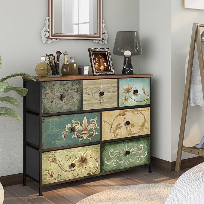 Tohomeor Dresser with Drawers for Bedroom Chest of Drawers Fabric Dresser for - Image 7