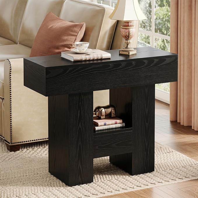 Tribesigns Farmhous End Table, 2-Tier Narrow Side Table - Image 3