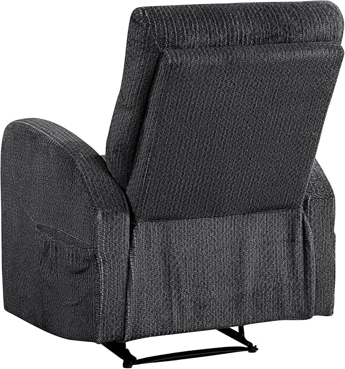 Lexicon Manual Recliner Chair, Textured Microfiber Reclining Chair, Wall Hugger - Image 16