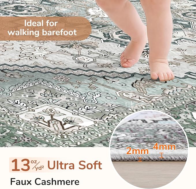 OPPODREAM Soft Throw Rugs 2x3, Small Washable Entryway Rugs 2 x 3 - Image 2