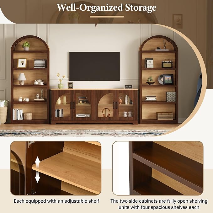 Merax Vintage Farmhouse TV Stand Set - Image 4