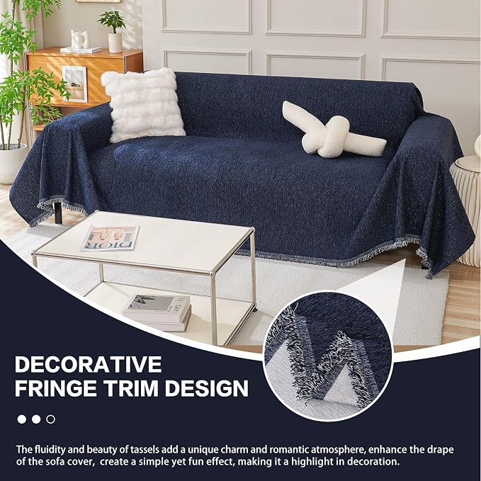 DREAMINGO Sofa Covers Washable Thick Chenille Couch Cover - Image 5