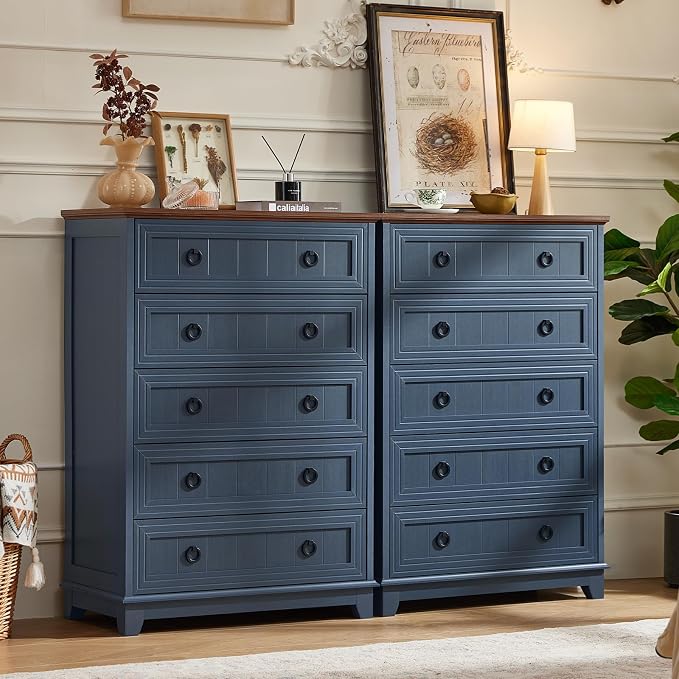 Joaxswe Farmhouse 5 Drawer Dresser by Joaxswe