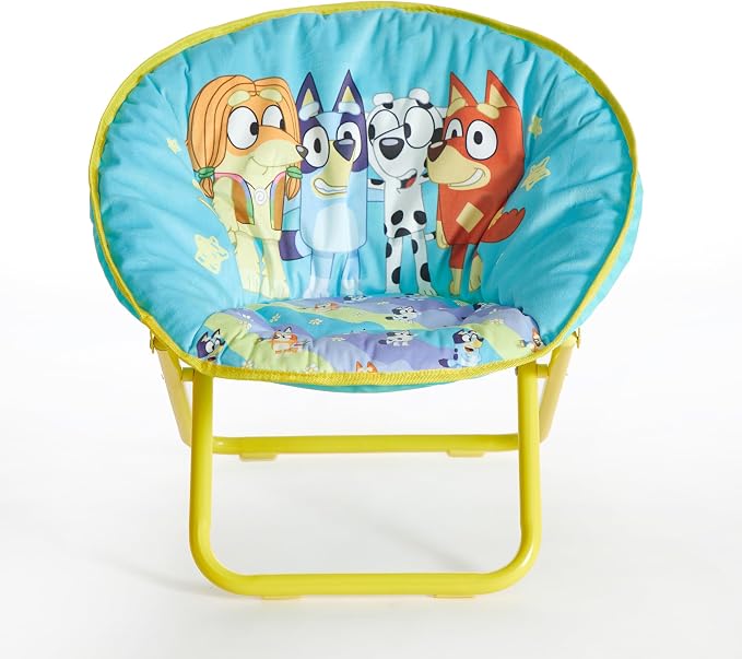 Idea Nuova Bluey Toddler 19” Folding Saucer™ Chair, Ages 3+ - Image 3