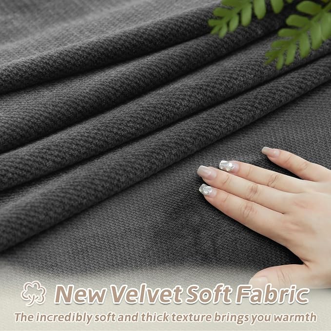 Arfntevss Sectional Recliner Couch Covers Velvet Washable Corner Sectional Sofa - Image 3